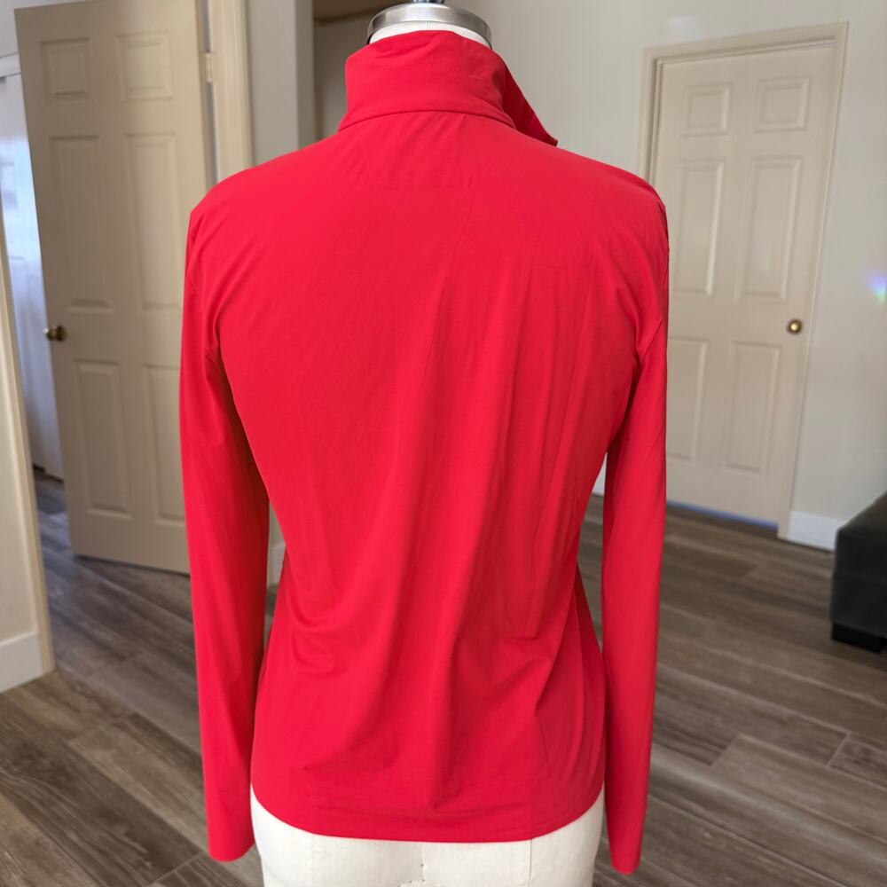 Marc Cain Sports Red Half Zip Stretch Top | N4 | US 10 | MSRP $280 - Picture 5 of 16